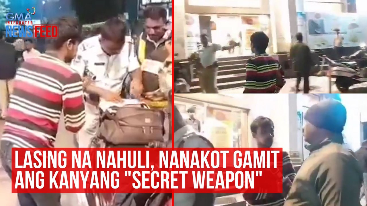 Lasing na nahuli, nanakot gamit ang kanyang "secret weapon" | GMA Integrated Newsfeed