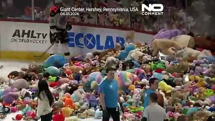 Hershey Bears'in peluş ayı yağmurunda 81 bin 796 oyuncak yerel hayır kurumları için toplandı