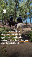 Les patrouilles équestres de la gendarmerie de retour sur les plages de Saint-Paul