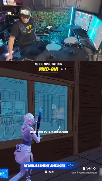 Quand je suis mort à Fortnite, je fais un petit solo de Batterie à mes mate, vous en pensez quoi ?