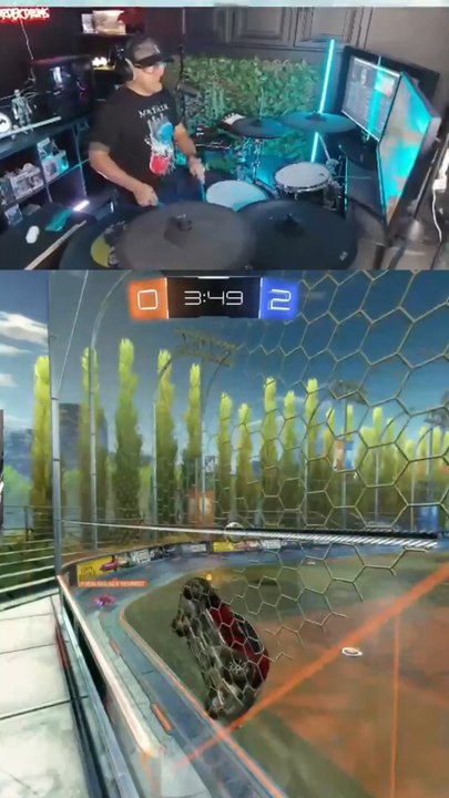 Arrêter de dire que c’est fake, je joue vraiment à Rocket League avec une batterie.