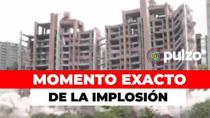Momento exacto de la implosión de Continental Towers, en Medellín | Pulzo