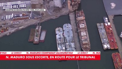Les images en direct du président vénézuélien Nicolas Maduro en route pour le tribunal de New York