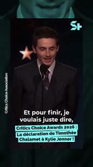 SUPERSTREAM - : La déclaration de Timothée Chalamet à Kylie Jenner