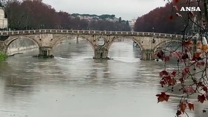 Maltempo a Roma, chiuse le banchine sul Tevere