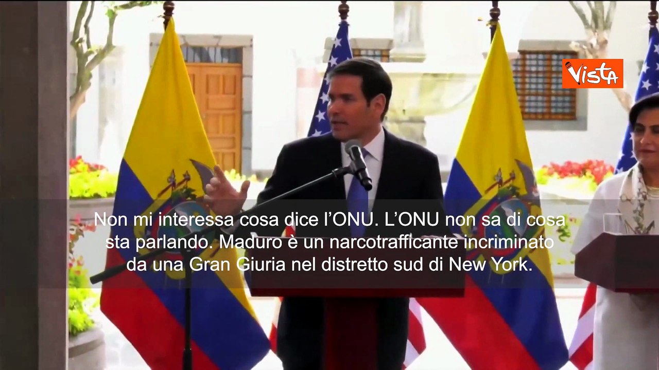 Rubio: Non mi importa cosa dice l'ONU. Maduro un latitante della giustizia USA
