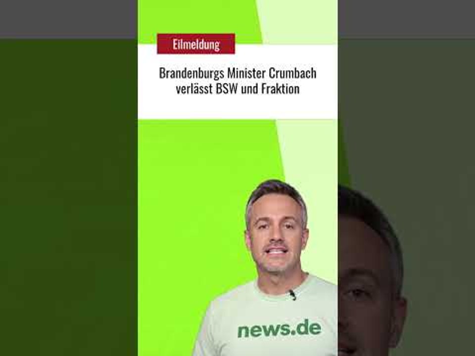 Brandenburgs Minister Crumbach verlässt BSW und Fraktion