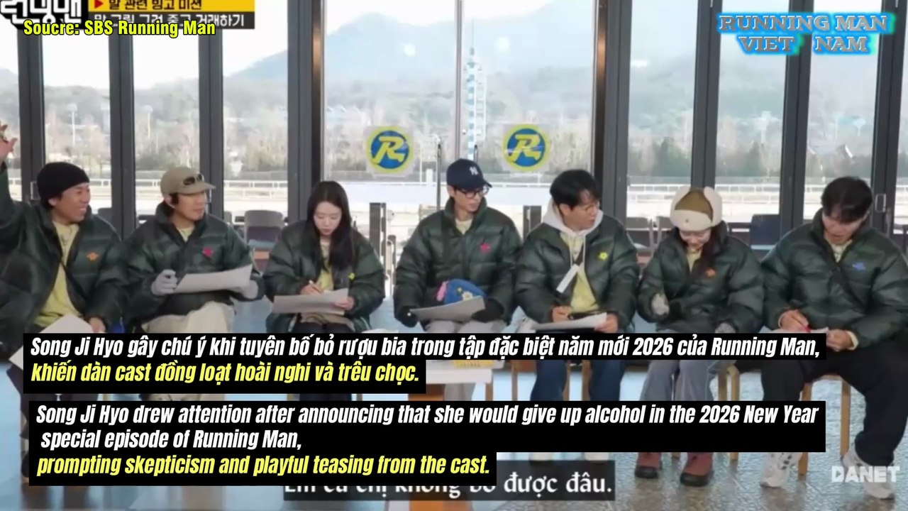 Running Man Ep 784: Song Ji Hyo thông báo bỏ rượu bia khiến dàn cast không tin nổi Song Ji Hyo Resolves to Quit Drinking at the Start of the New Year Running Man