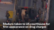 Maduro taken to US courthouse for first appearance on drug-trafficking charges