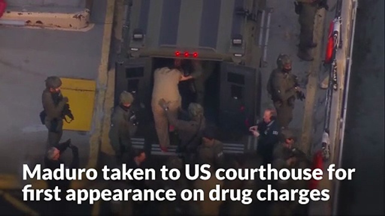 Maduro taken to US courthouse for first appearance on drug-trafficking charges