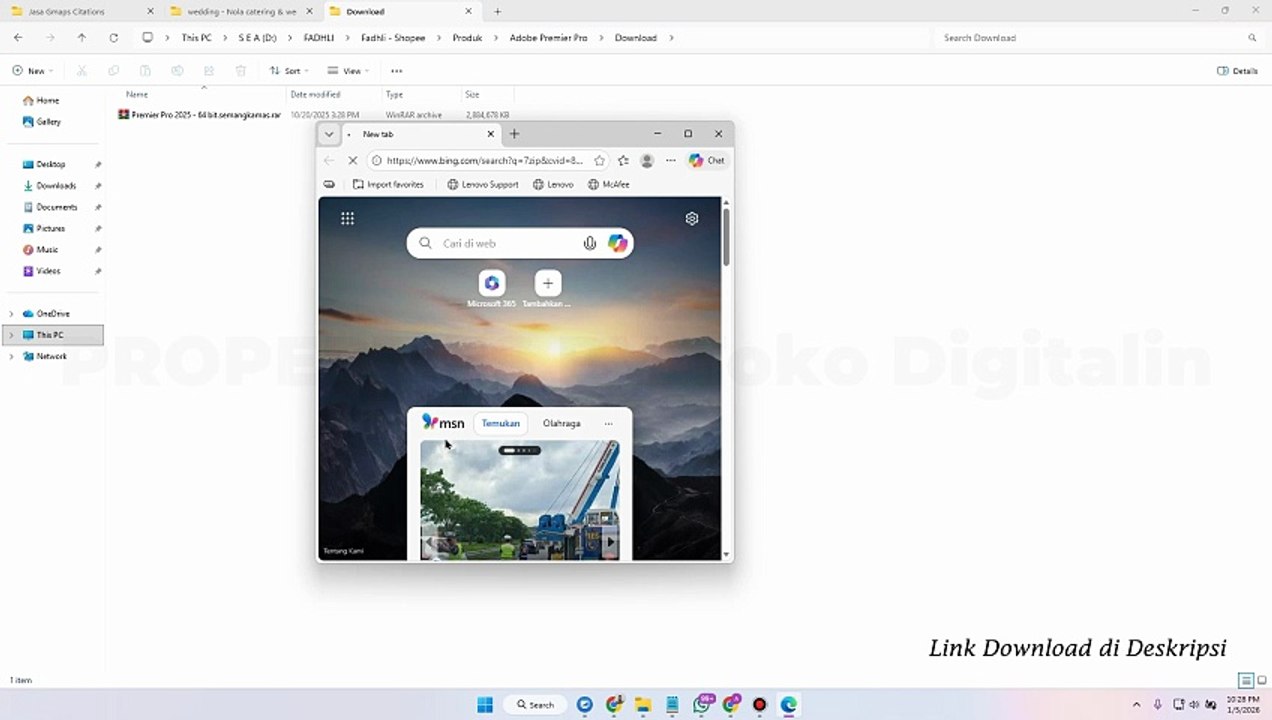 Cara Instal Premier Pro 2025 di Windows 11