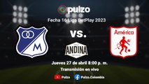 MILLONARIOS vs. AMÉRICA: narración EN VIVO del partido por la fecha 16 de la Liga BetPlay | Pulzo