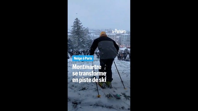 Neige à Paris : Montmartre se transforme en piste de ski