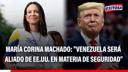 María Corina Machado: "Venezuela será el principal aliado de EE.UU. en materia de seguridad, energía, democracia y derechos humanos"