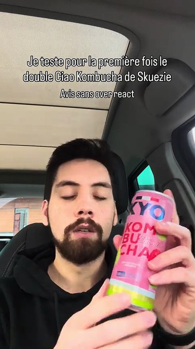 Je goûte le Ciao Kombucha de Squeezie pour la première fois