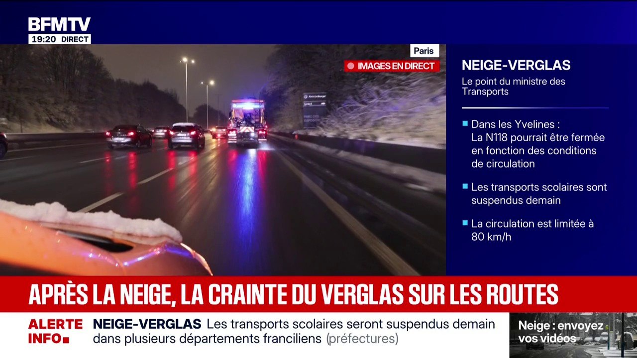 En prévision du verglas, les saleuses sont déjà présentes sur les routes après la neige