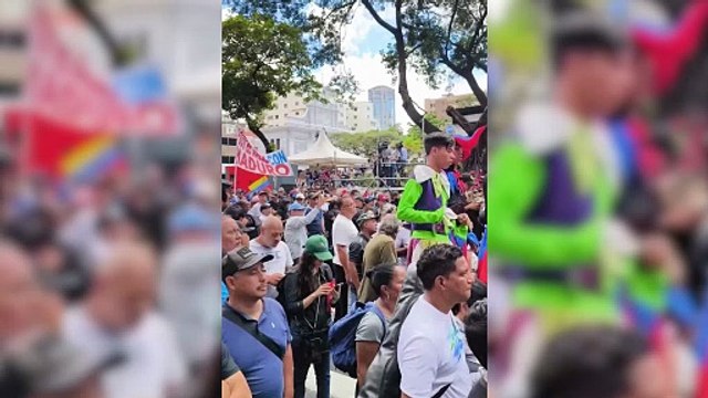 Venezuela: multitudinaria marcha en Caracas para exigir la liberación de Maduro