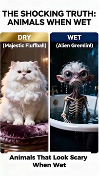 Animals That Look Scary When Wet #animals #dog #hamsters