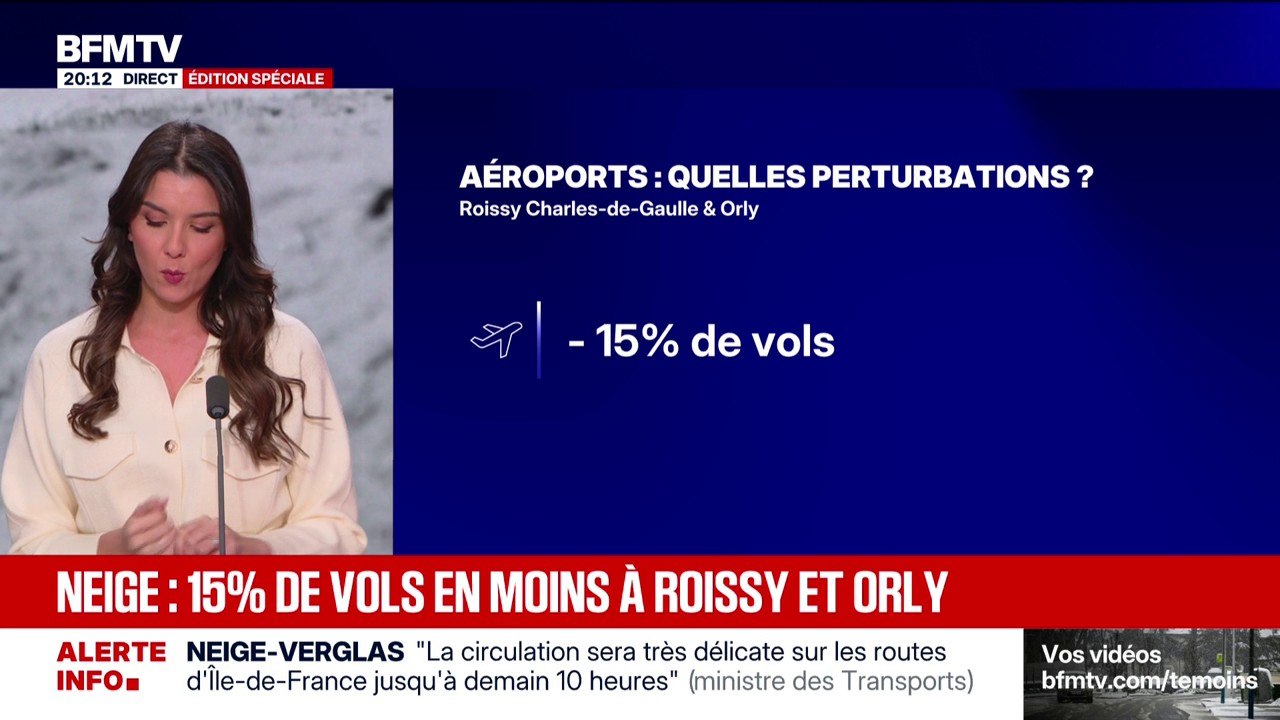 Neige-verglas: les compagnies aériennes doivent réduire de 15% le nombre de leurs vols à Roissy et Orly