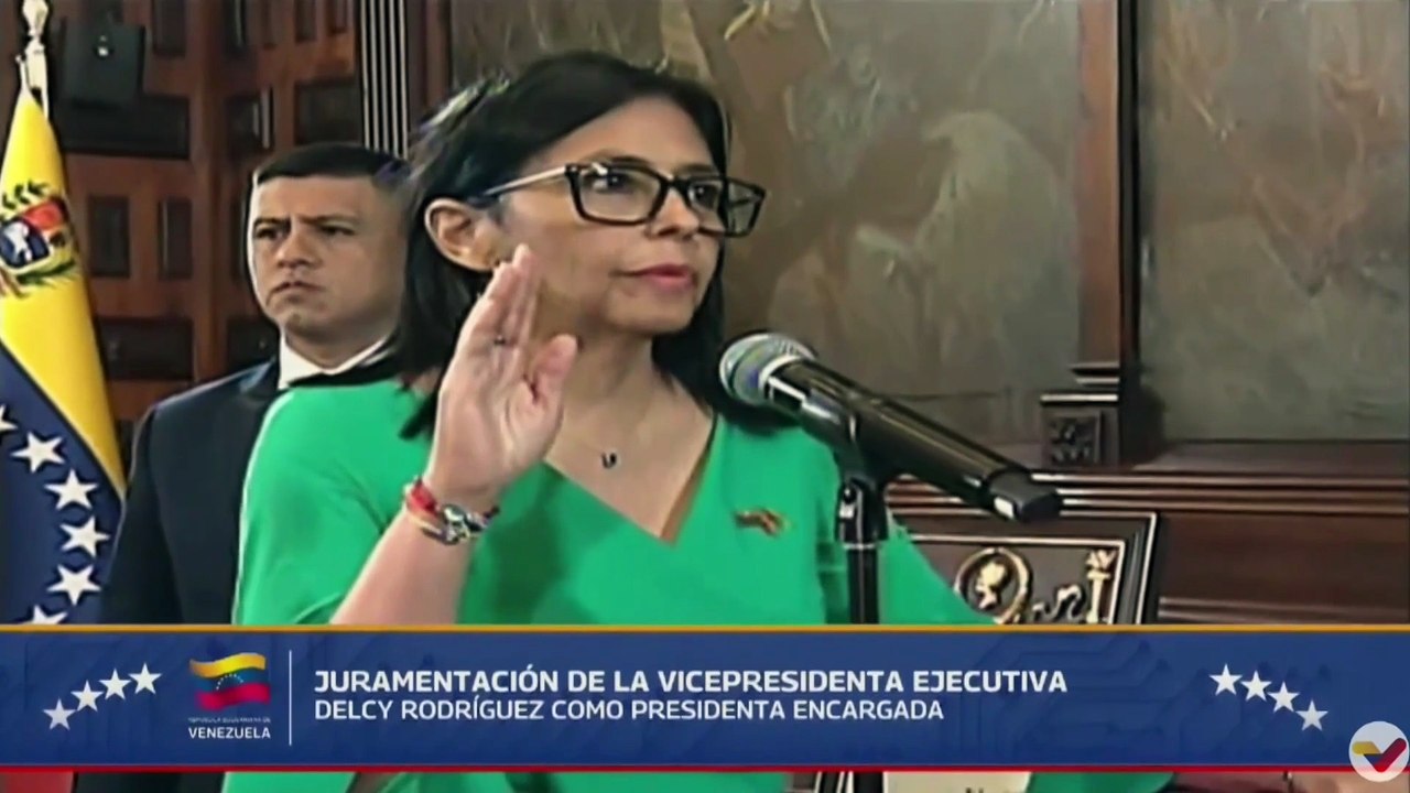 Delcy Rodríguez jura como presidenta encargada de Venezuela