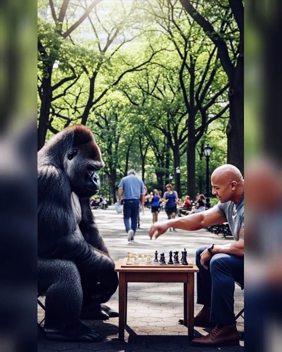 Rock and gorilla