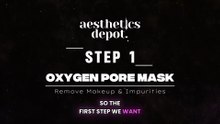 Step 1 of the OxygenCeuticals Korean Glass Facial starts with the Oxygen Pore Mask. ✨