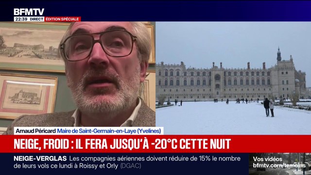 Neige-verglas: Il est tombé entre 4 et 5 centimètres de neige , observe Arnaud Péricard, maire de Saint-Germain-en-Laye dans les Yvelines