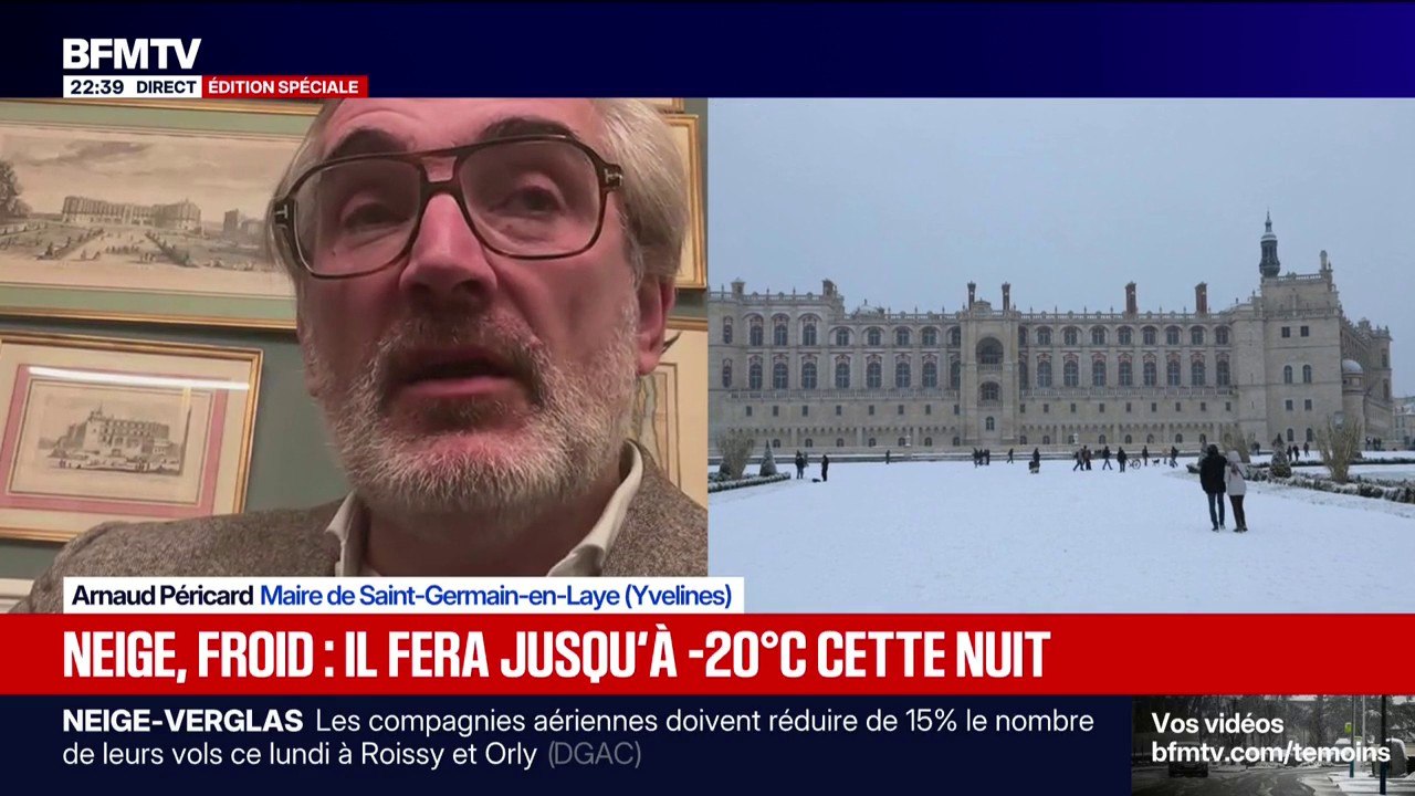 Neige-verglas: "Il est tombé entre 4 et 5 centimètres de neige", observe Arnaud Péricard, maire de Saint-Germain-en-Laye dans les Yvelines