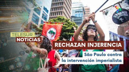 Manifestaciones en São Paulo frente al Consulado de EE.UU. en solidaridad con Venezuela