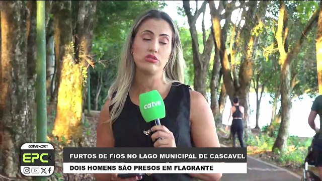 Dois homens são presos por furto de fios no Lago Municipal