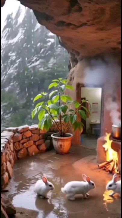 Rainy cave resort.