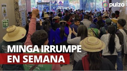 Indígenas se tomaron el edificio de Revista Semana; entraron rompiendo vidrios | Pulzo