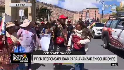 Ciudadanía observa que movilizaciones de la COB tienen un fin político y pide diálogo con el Gobierno