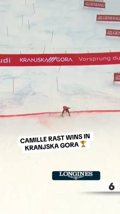 SLALOM FÉMININ – Dimanche 4 janvier ❄️📍 Coupe du monde à Kranjska Gora (SLO)🏆 1️⃣ Camille Rast (SUI) – 1:40.20🥈 2️⃣ Mikaela Shiffrin (USA) à +0,14s🥉 3️⃣ Wendy Holdener (SUI) à +1,83s