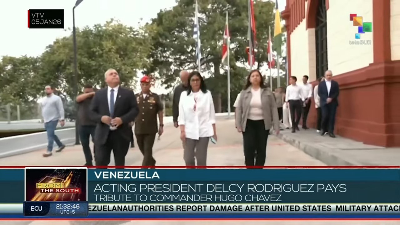 Venezuela | Acting Pres. Delcy Rodriguez pays tribute to Commander Chavez