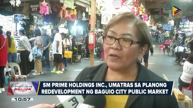 SM Prime Holding Inc., umatras sa planong redevelopment ng Baguio City Public Market