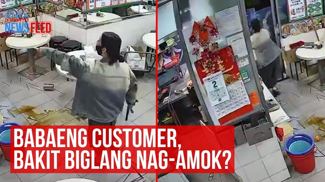 Babaeng customer, bakit biglang nag-amok? | GMA Integrated Newsfeed