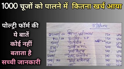 1000 चूजों को पालने में कितना खर्च आया | poultry farm loss and profit | desi murgi