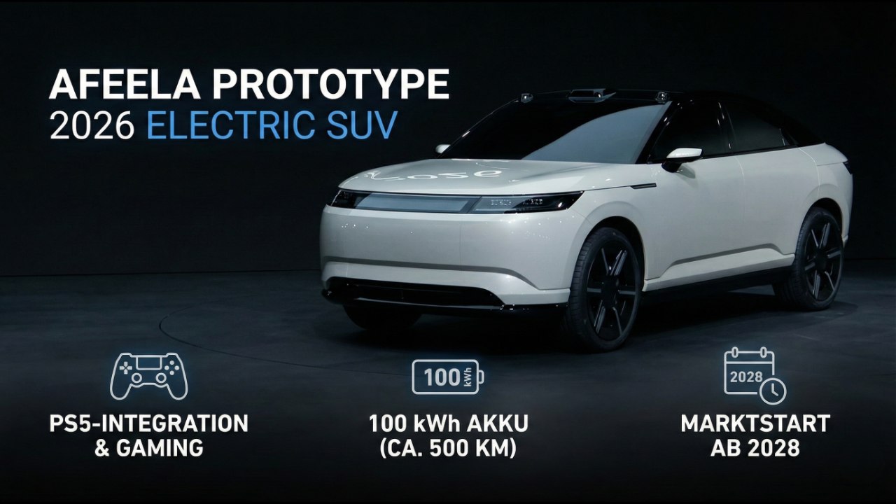 Neuer Afeela SUV 2026: Marktstart frühestens 2028 geplant