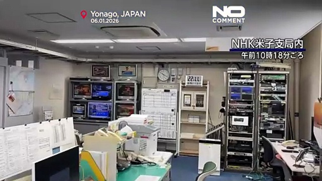Starkes Erdbeben der Magnitude sechs Komma zwei erschüttert Präfektur Shimane in Japan