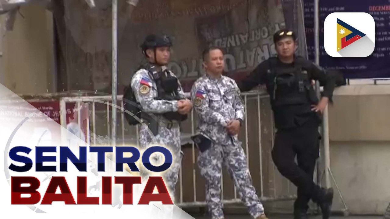 Mahigpit na seguridad, ipinatutupad sa loob at labas ng Quiapo Church; pagdating ng mga deboto sa simbahan, patuloy | ulat ni Vel Custodio