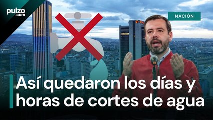 Así quedaron los horarios de los cortes de agua en Bogotá, será por turnos | Pulzo