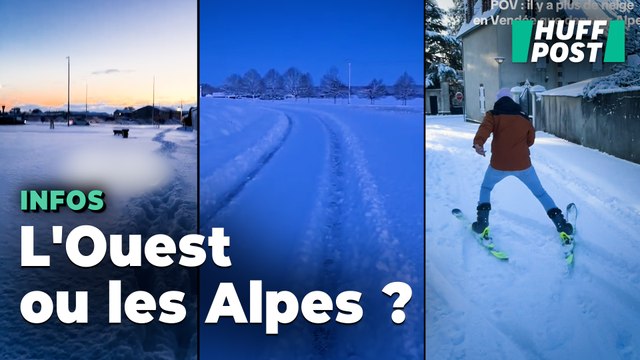 Les images des chutes de neige exceptionnelles sur l'Ouest de la France