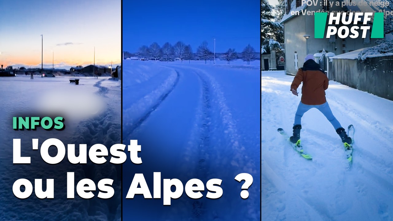 Les images des chutes de neige exceptionnelles sur l'Ouest de la France