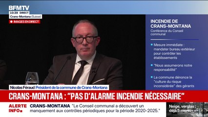 Incendie à Crans-Montana: "Un système d'alarme incendie n'est pas nécessaire pour ce type d'établissements", indique le conseil communal