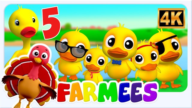 Five Little Ducks Nursery Rhyme by Farmees | Kids Songs for Babies Toddlers Preschool