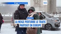 La neige sème le chaos en Europe: des centaines de vols et de trains annulés