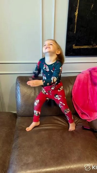 Toddler Thinks Sofa is a Dance Floor! 🤣 Unstoppable Energy & Hilarious Moves!