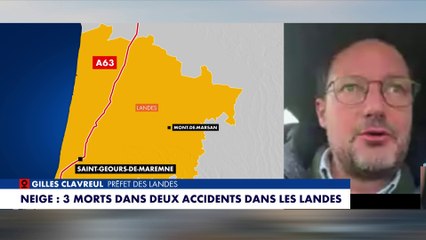 Le préfet des Landes est sur les lieux de l'accident qui a fait 3 morts à cause de la neige