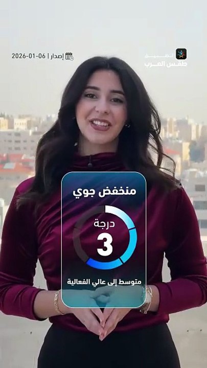الأردن | منخفض جوي جديد نهاية الأسبوع مصنف من الدرجة الثالثة 🔔